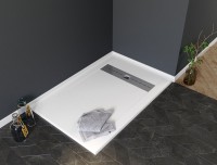 Поддон для душа Aquanet Delight 140x90 белый камень, с сифоном