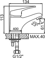 Смеситель для раковины D-lin 302-2 D110302-2 хром