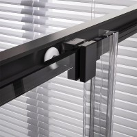 Душевой уголок Veconi Premium Trento PTC-20B 80x80, профиль черный матовый, стекло прозрачное