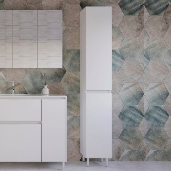 Шкаф пенал для ванной Style Line Даллас 30 Люкс Plus универсальный, белый