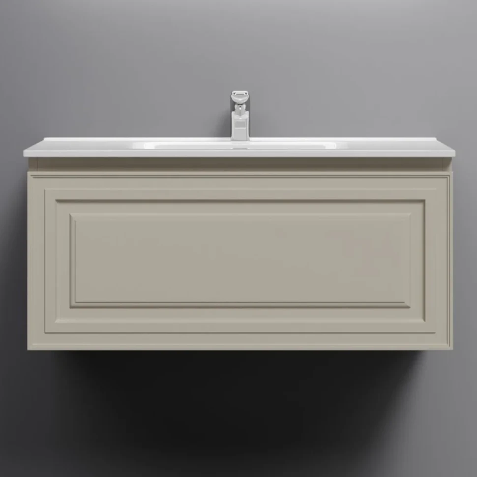 Тумба с раковиной Sancos Very 90 beige soft, раковина CN7002