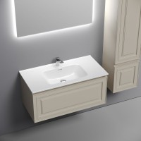 Тумба с раковиной Sancos Very 90 beige soft, раковина CN7002