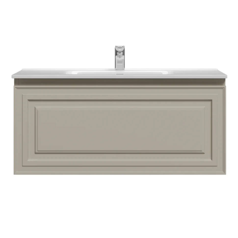Тумба с раковиной Sancos Very 90 beige soft, раковина CN7002