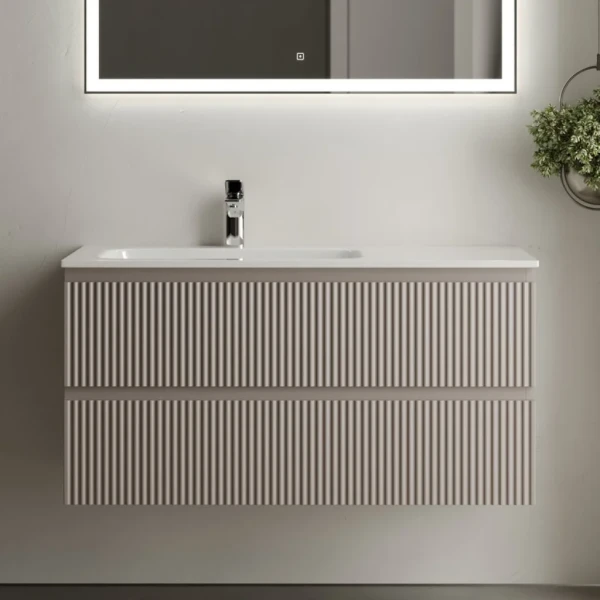 Тумба с раковиной Sancos Snob R 100 см, L, doha soft