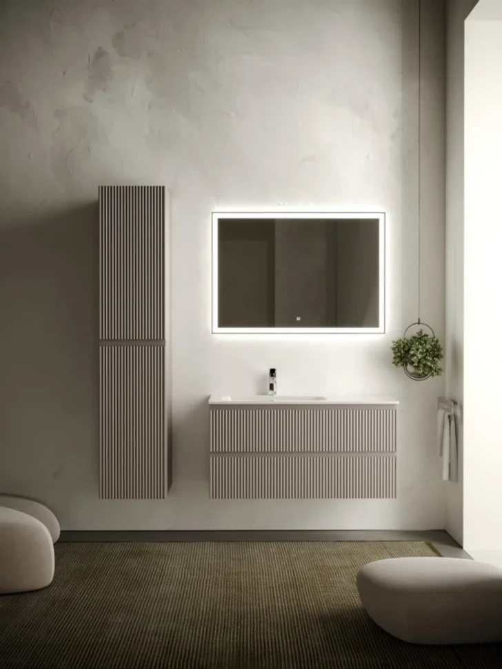 Тумба с раковиной Sancos Snob R 100 см, L, doha soft