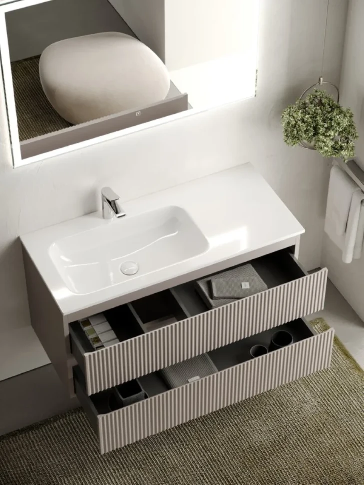 Тумба с раковиной Sancos Snob R 100 см, L, doha soft