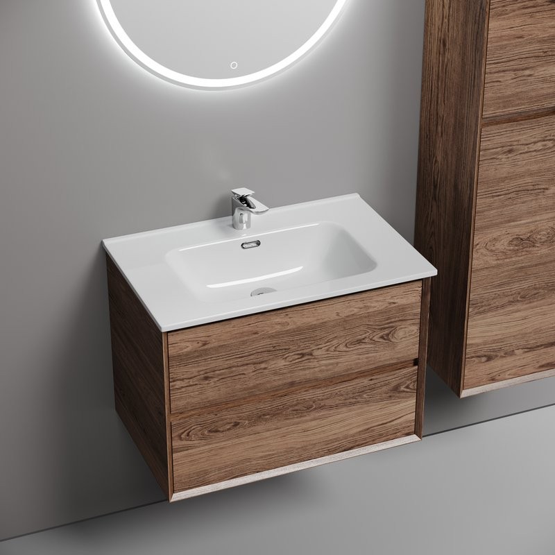 Мебель для ванной комнаты Sancos Marmi 2.0 70 дуб чарльстон, раковина CN7007