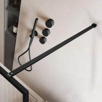Душевая перегородка Vincea Walk-in HP Art VSW-1HP800FLB 80 см, профиль матовый черный, стекло рифленое