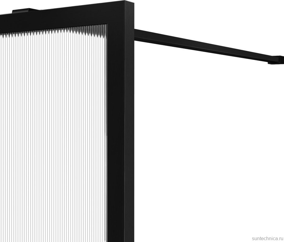 Душевая перегородка Vincea Walk-in HP Art VSW-1HP800FLB 80 см, профиль матовый черный, стекло рифленое