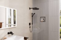 Кронштейн для верхнего душа Hansgrohe Square 27694670 38,9 см, матовый черный