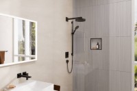 Кронштейн для верхнего душа Hansgrohe Square 27694670 38,9 см, матовый черный