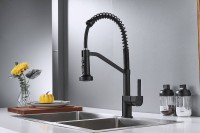 Смеситель для кухни Shevanik S963H с гибким изливом, черный