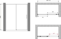 Душевая дверь в нишу Abber Komfort AG93170 170 см, профиль хром, стекло прозрачное