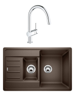 Комплект Мойка Blanco Legra 45 S Compact кофе + Смеситель Grohe Minta 3291800E хром