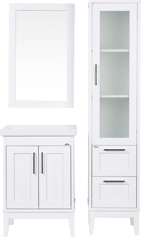 Тумба с раковиной ValenHouse Эйвори 60 белая