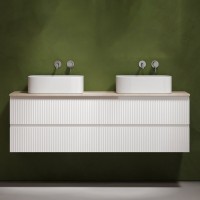 Тумба с раковиной Sancos Snob R 160 bianco, столешница бежевая TT160A2, раковина CN6052