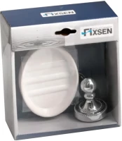 Мыльница Fixsen Style FX-41108 настенная, керамическая, белая, хром Мыльница Fixsen Style FX-41108 настенная, керамическая, белая, хром