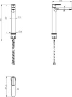 Смеситель для раковины Wonzon & Woghand WW-H1034-BG брашированное золото