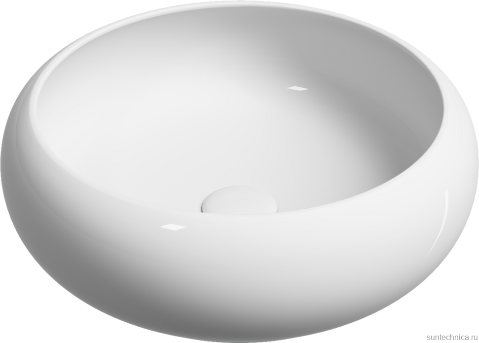 Накладная раковина Ceramicanova Element CN6050 белая глянцевая