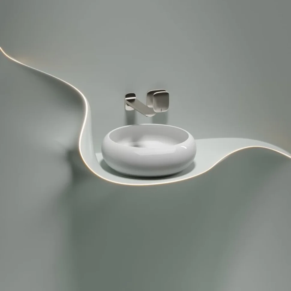 Накладная раковина Ceramicanova Element CN6050 белая глянцевая