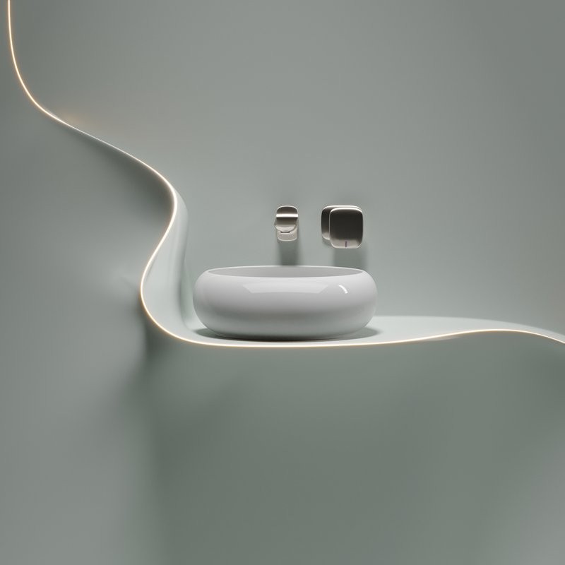 Накладная раковина Ceramicanova Element CN6050 белая глянцевая
