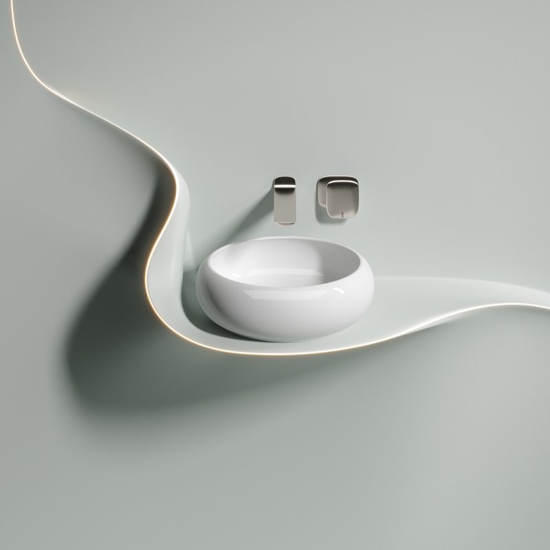 Накладная раковина Ceramicanova Element CN6050 белая глянцевая