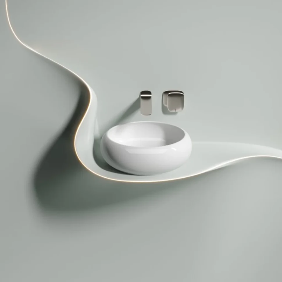 Накладная раковина Ceramicanova Element CN6050 белая глянцевая