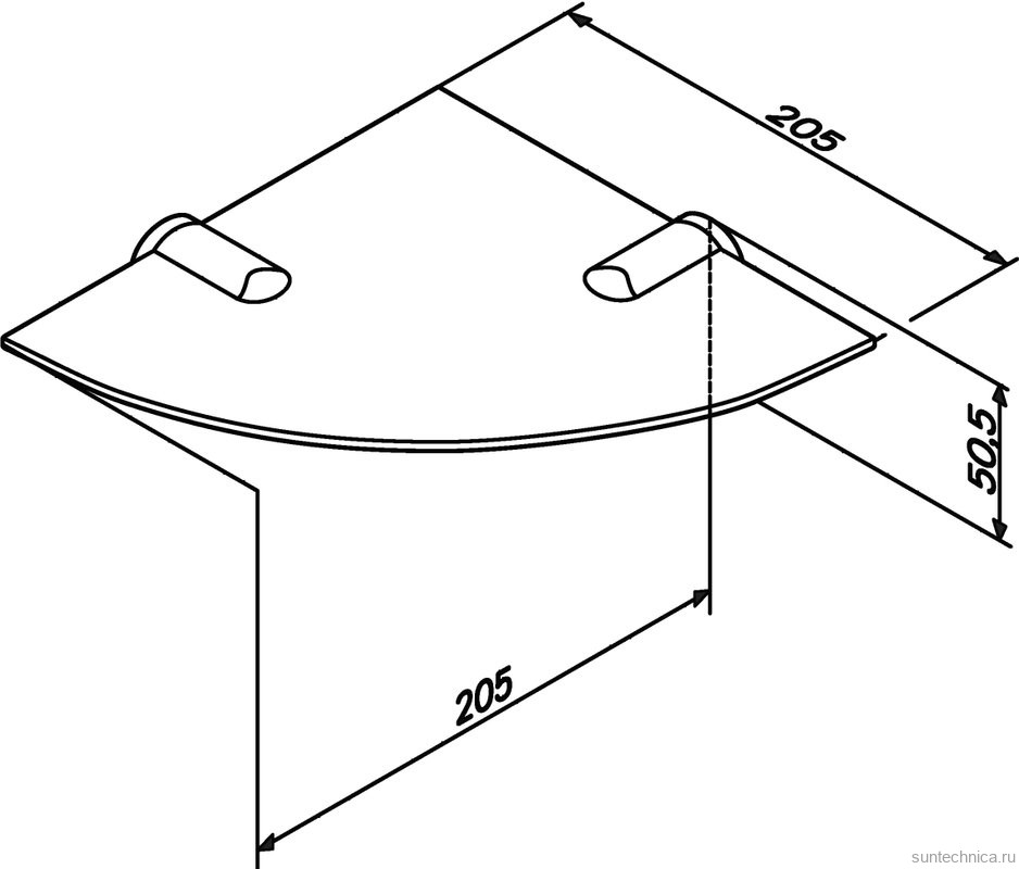 Полка AM.PM Joy A8434900 угловая