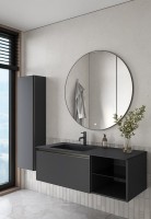 Тумба с раковиной Armadi Art Quatro 6 120 anthracite, с раковиной anthracite