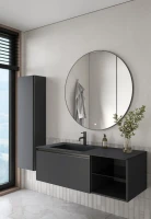 Тумба с раковиной Armadi Art Quatro 6 120 anthracite, с раковиной anthracite