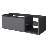 Тумба с раковиной Armadi Art Quatro 6 120 anthracite, с раковиной anthracite
