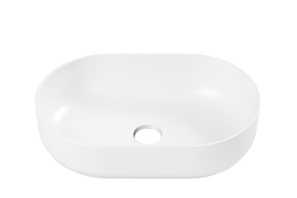 Накладная раковина Belux Турин 56 глянцевая белая, овальная
