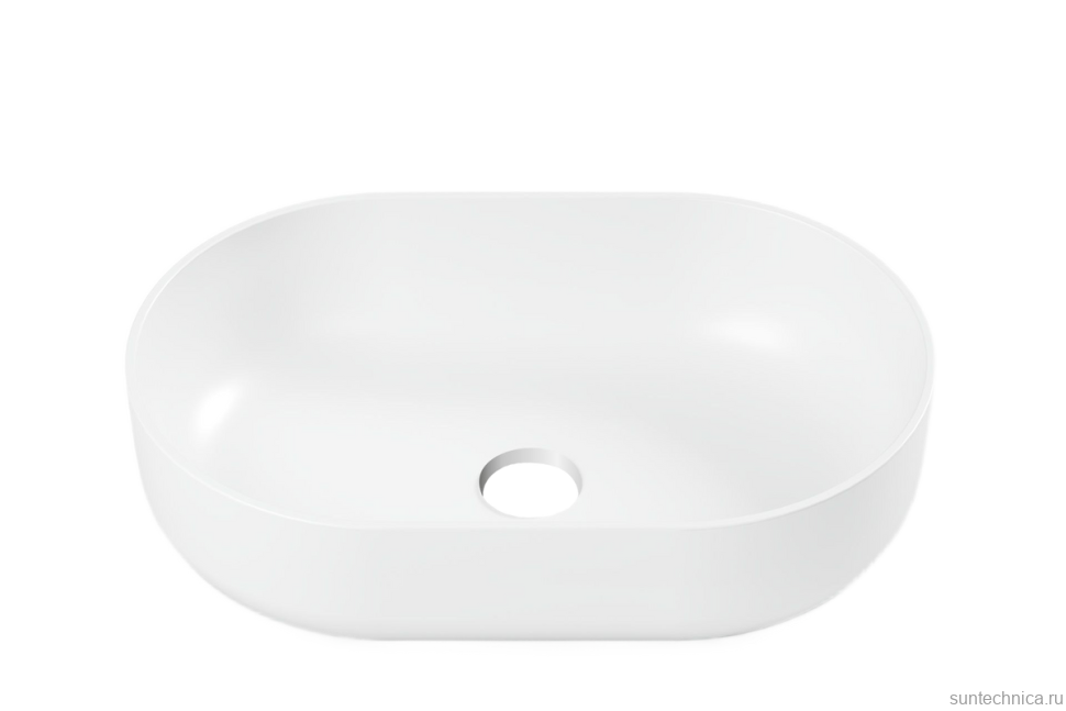 Накладная раковина Belux Турин 56 глянцевая белая, овальная