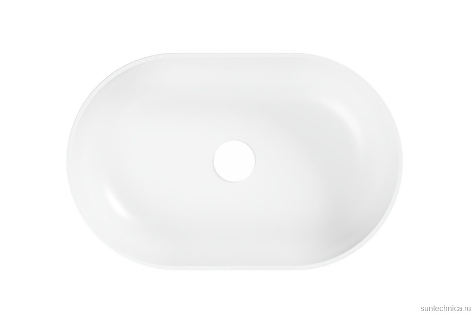 Накладная раковина Belux Турин 56 глянцевая белая, овальная