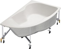 Акриловая ванна Jacob Delafon Micromega Duo R 170x105 см, угловая, правая, пристенная, белая, асимметричная, с каркасом