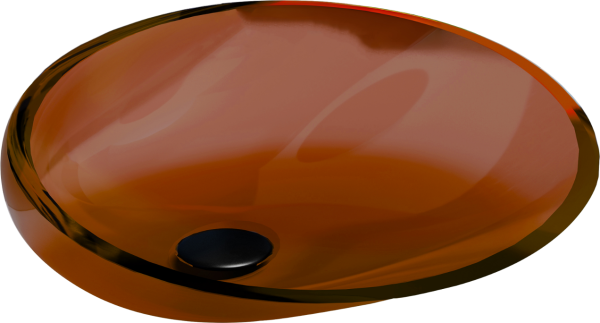 Накладная раковина Abber Kristall AT2812 opal, коричневая