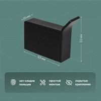 Крючок DEKOR BANYO SS 304 Black SS304 008 04 матовый черный, на шурупах