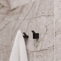 Крючок DEKOR BANYO SS 304 Black SS304 008 04 матовый черный, на шурупах Крючок DEKOR BANYO SS 304 Black SS304 008 04 матовый черный, на шурупах