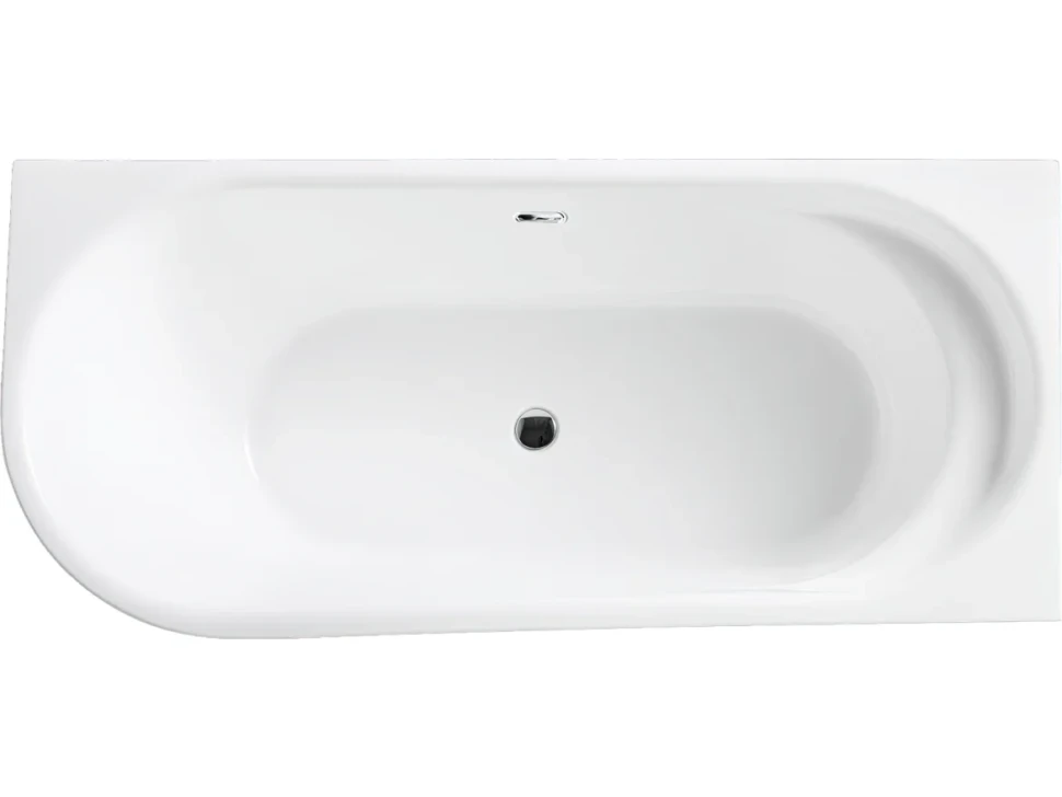 Акриловая ванна BelBagno BB410-1700-780-R без опоры 170x80 см, правая, пристенная, белая, со сливом-переливом