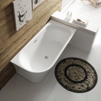 Акриловая ванна BelBagno BB410-1700-780-R без опоры 170x80 см, правая, пристенная, белая, со сливом-переливом