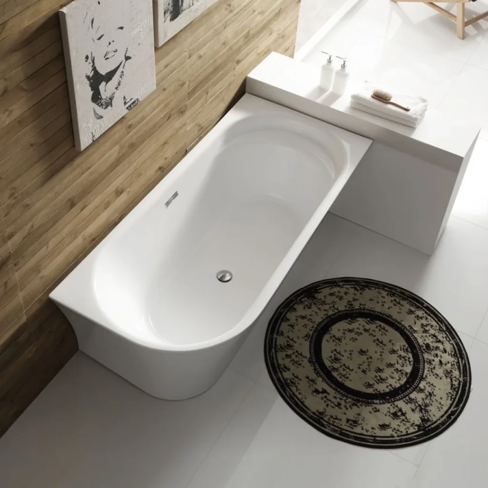 Акриловая ванна BelBagno BB410-1700-780-R без опоры 170x80 см, правая, пристенная, белая, со сливом-переливом