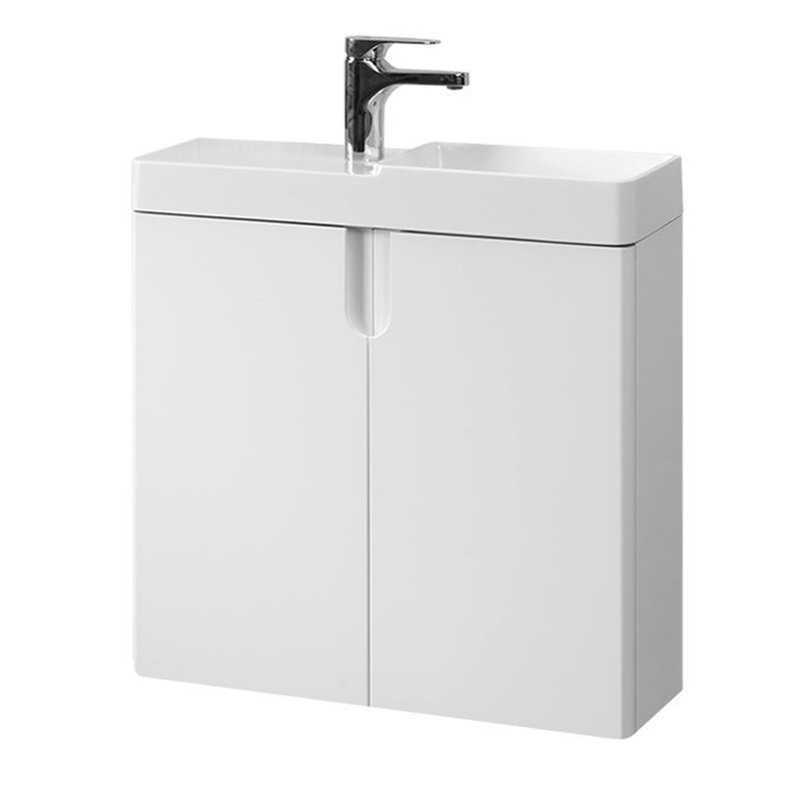 Тумба с раковиной Belux Даллас 60 R подвесная, белая глянцевая