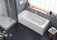 Акриловая ванна Berges Lumbo 150x75 см, пристенная, белая, на ножках
