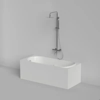 Акриловая ванна Berges Lumbo 150x75 см, пристенная, белая, на ножках