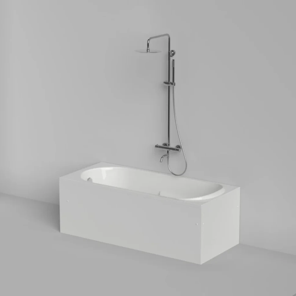 Акриловая ванна Berges Lumbo 150x75 см, пристенная, белая, на ножках