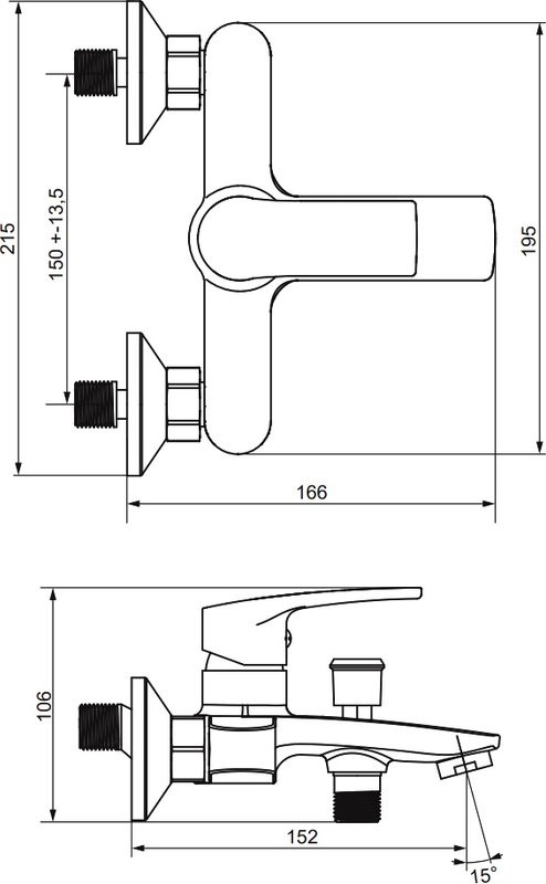 Душевой комплект Смеситель Damixa Eclipse 481000000 + Стойка Gala 953000000