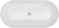Акриловая ванна BelBagno BB306-1585 160x75 см, отдельностоящая, белая, овальная, с каркасом