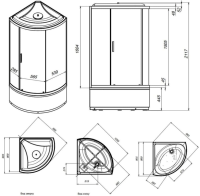 Душевая кабина AM.PM X-Joy W88C-401A-090WT с крышей, белый