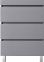 Тумба с раковиной Style Line Даллас Леон 120 R Люкс Plus напольная, серая, для стиральной машины, 3 ящика