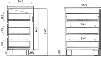 Тумба с раковиной Style Line Даллас Леон 120 R Люкс Plus напольная, серая, для стиральной машины, 3 ящика